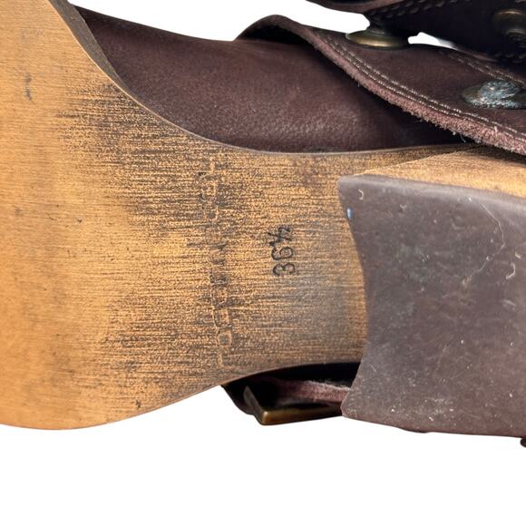 Rosemetal Slouchy Western Harness Boot 36.5 Women's Tall Brown Cowgirl Steampunk - Picture 11 of 16